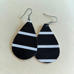 Black and white earrings